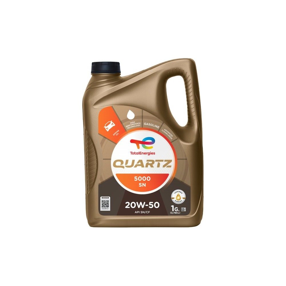 Imagen referencial del envase de QUARTZ 5000 SN 20W-50: galón