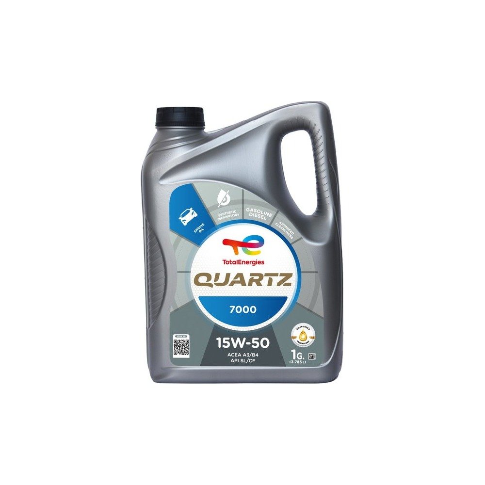Imagen referencial del envase de QUARTZ 7000 15W-50: galón