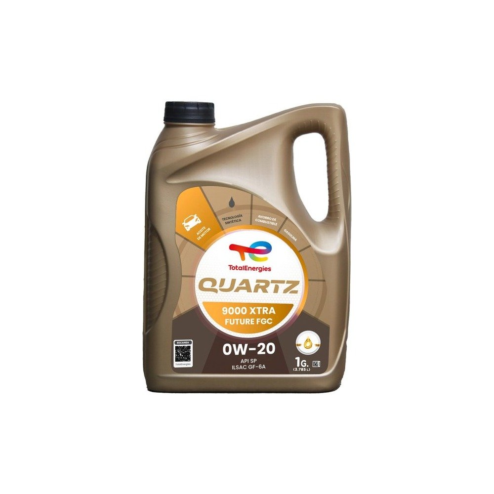 Imagen referencial del envase de QUARTZ 9000 XTRA FUTURE FGC 0W-20: galón