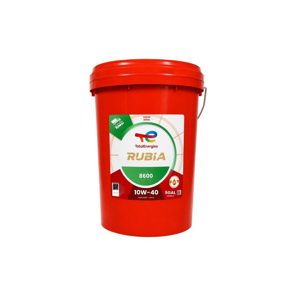 Imagen referencial del envase de RUBIA 8600 10W-40: balde 5 gal
