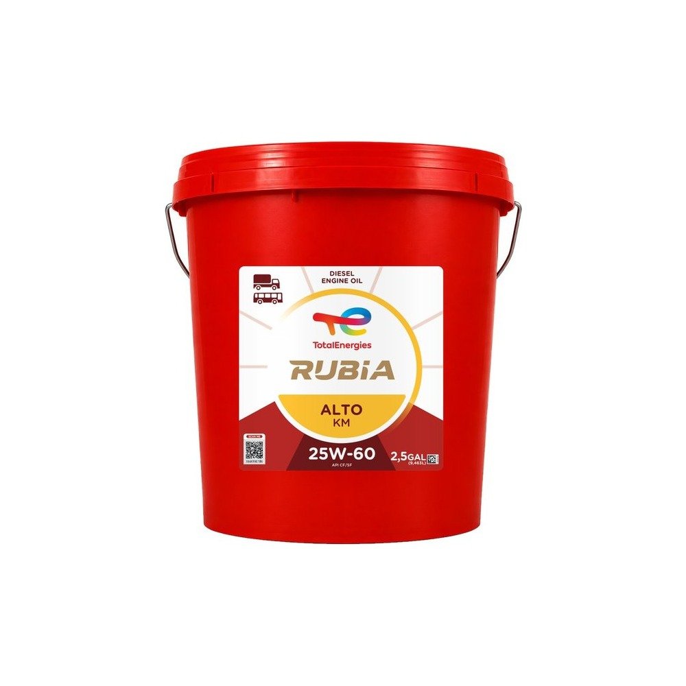 Imagen referencial del envase de RUBIA ALTO KM 25W-60: balde 2,5 gal