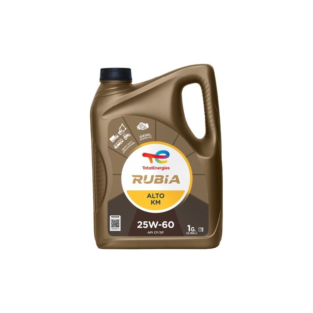 Imagen referencial del envase de RUBIA ALTO KM 25W-60: galón