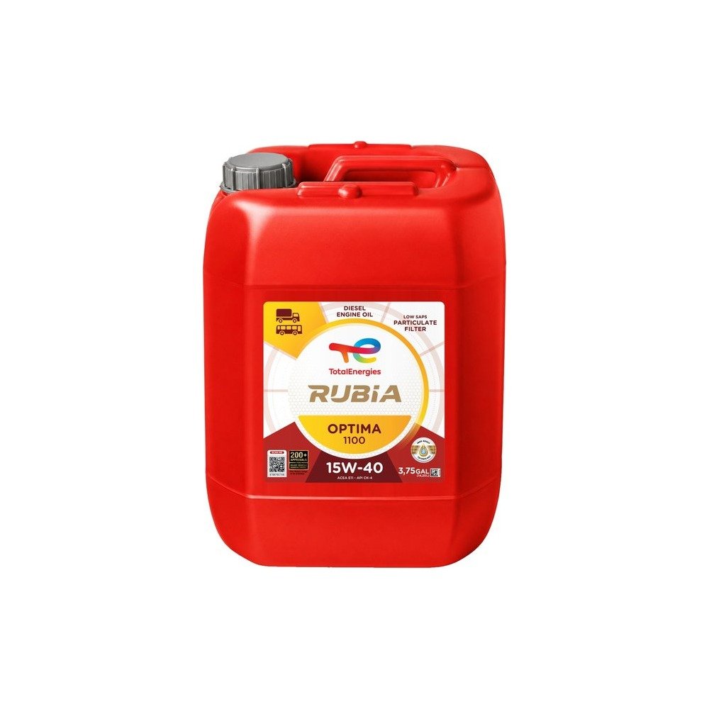 Imagen referencial del envase de RUBIA OPTIMA 1100 15W-40: balde 3,75 gal