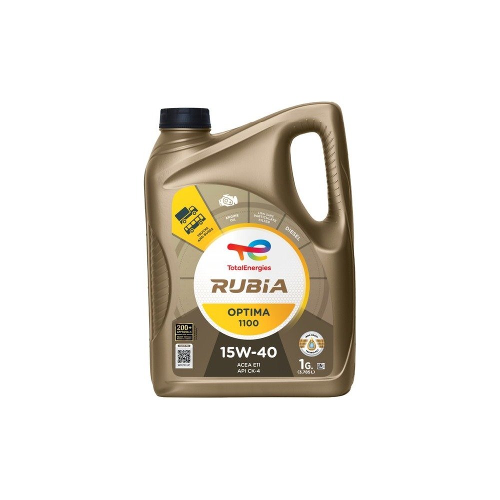 Imagen referencial del envase de RUBIA OPTIMA 1100 15W-40: galón