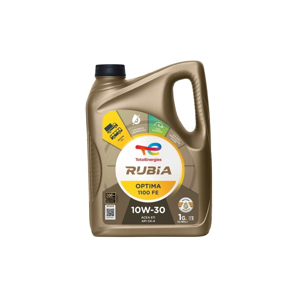 Imagen referencial del envase de RUBIA OPTIMA 1100 FE 10W-30: galón