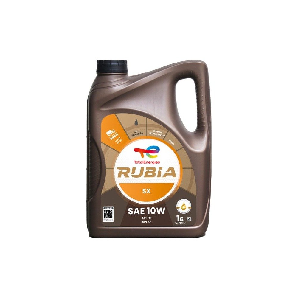 Imagen referencial del envase de RUBIA SX 10W: galón