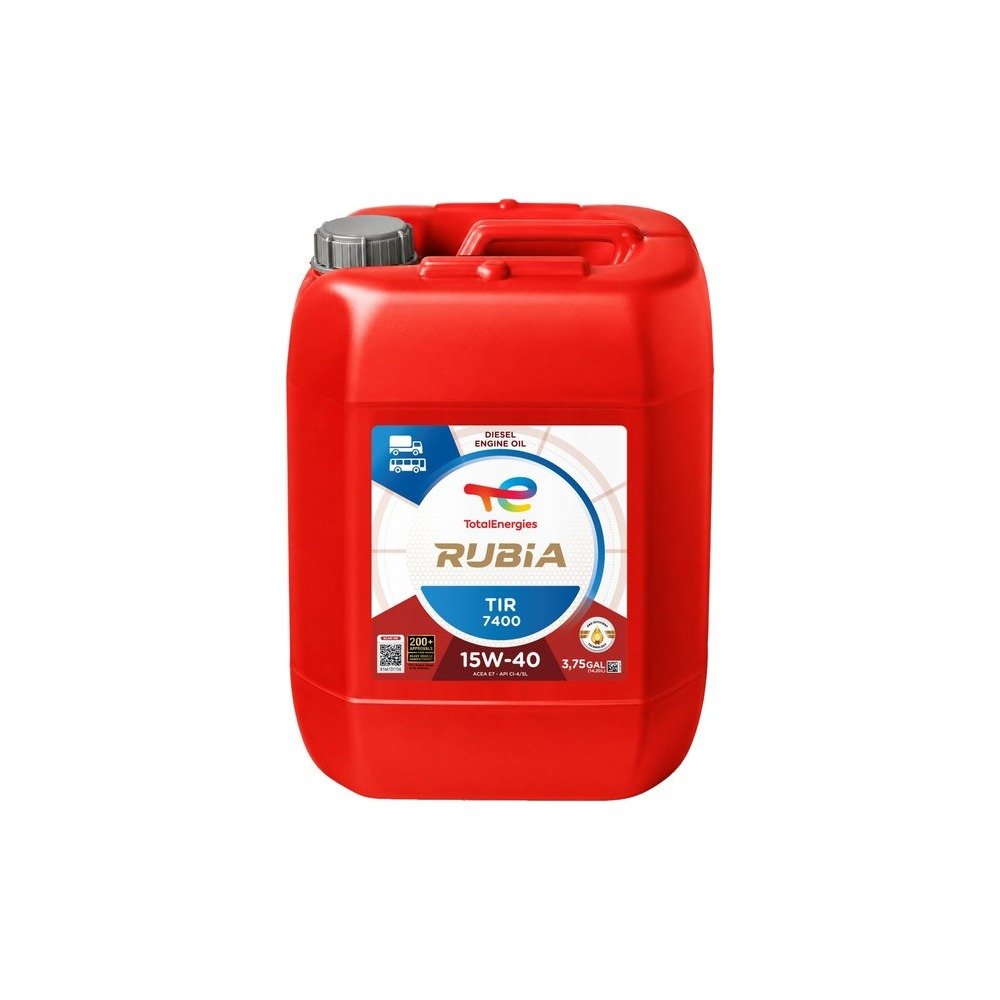 Imagen referencial del envase de RUBIA TIR 7400 15W-40: balde 3,75 gal
