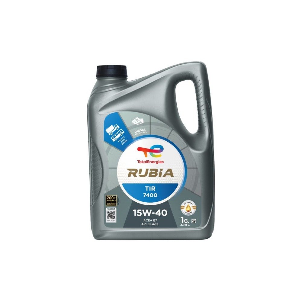 Imagen referencial del envase de RUBIA TIR 7400 15W-40: galón