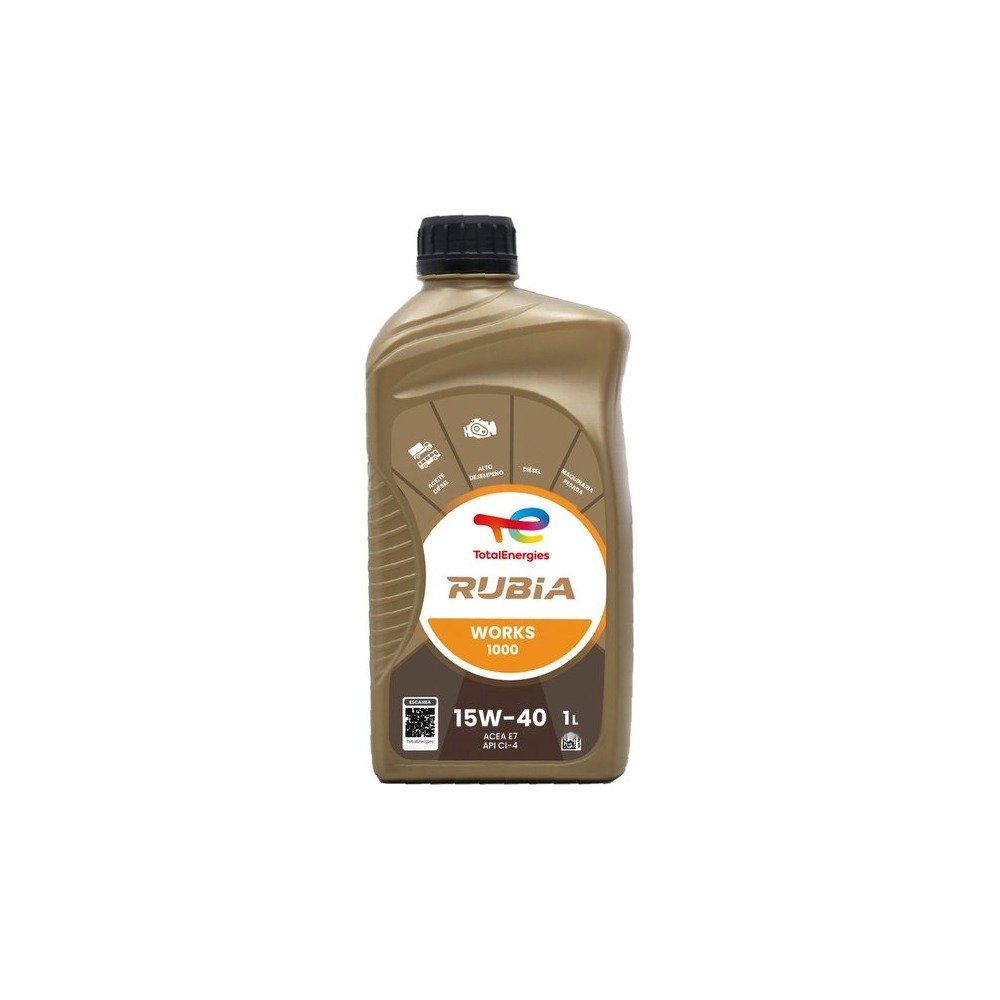 Imagen referencial del envase de RUBIA WORKS 1000 15W-40: litro