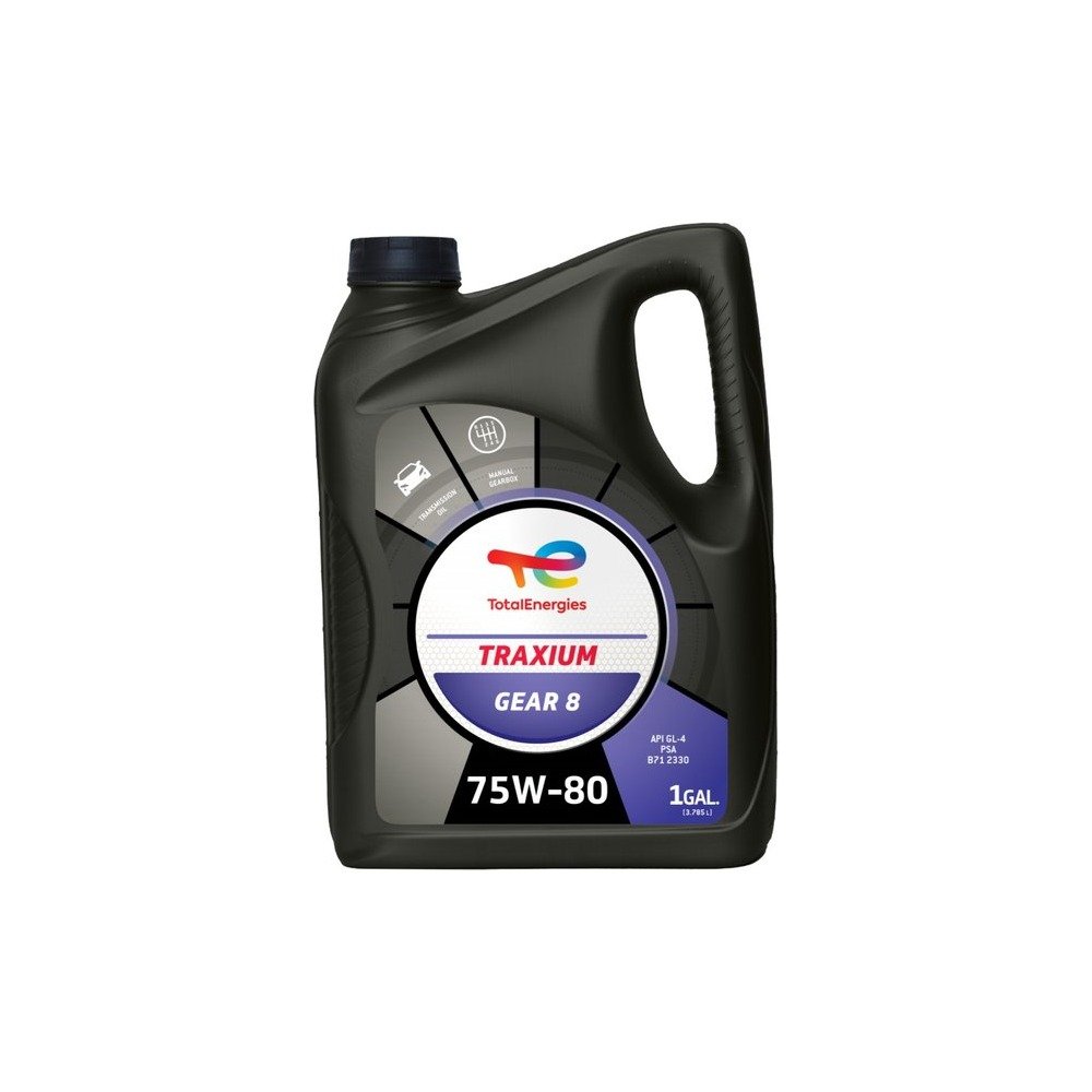 Imagen referencial del envase de TRAXIUM GEAR 8 75W-80: galón