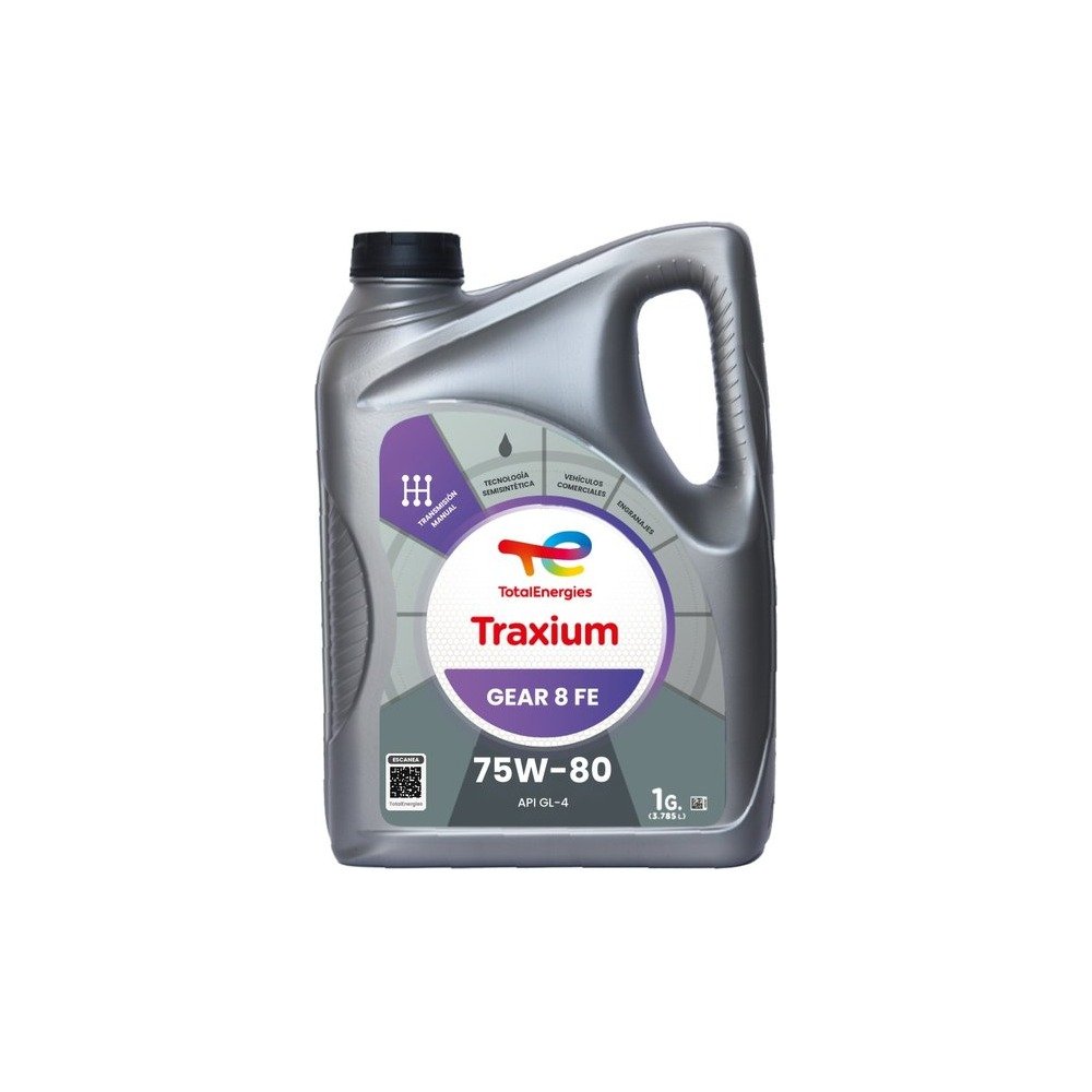 Imagen referencial del envase de TRAXIUM GEAR 8 FE 75W-80: galón